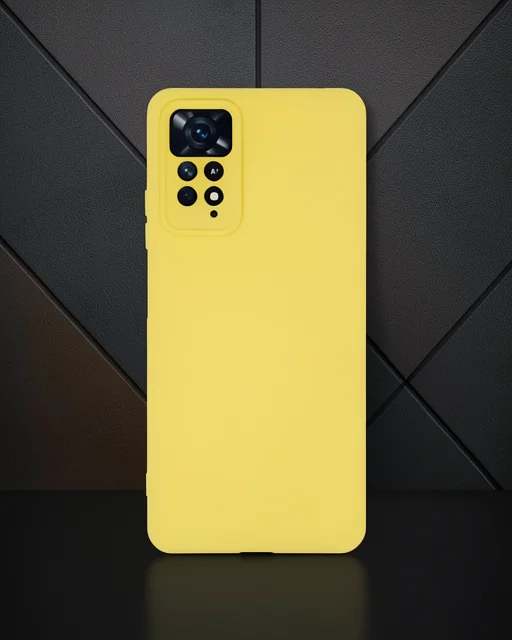Xiaomi Redmi Note 11 Pro Kılıf Nano İçi Kadife Silikon - Sarı
