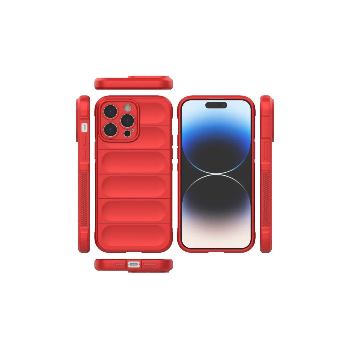 Apple İphone 15 Pro Max Kılıf Optimum Silikon - Kırmızı görsel 3