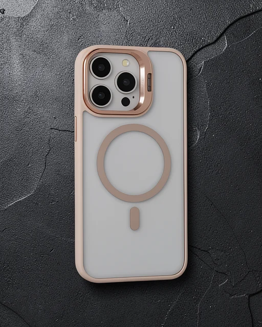 Joko Apple İphone 15 Pro Max Kılıf Roblox Lens Magsafe Standlı Kapak - Pudra