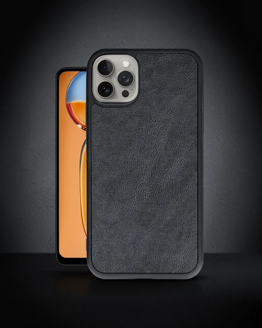 Apple İphone 15 Pro Max Kılıf Aras Deri Kapak - Siyah
