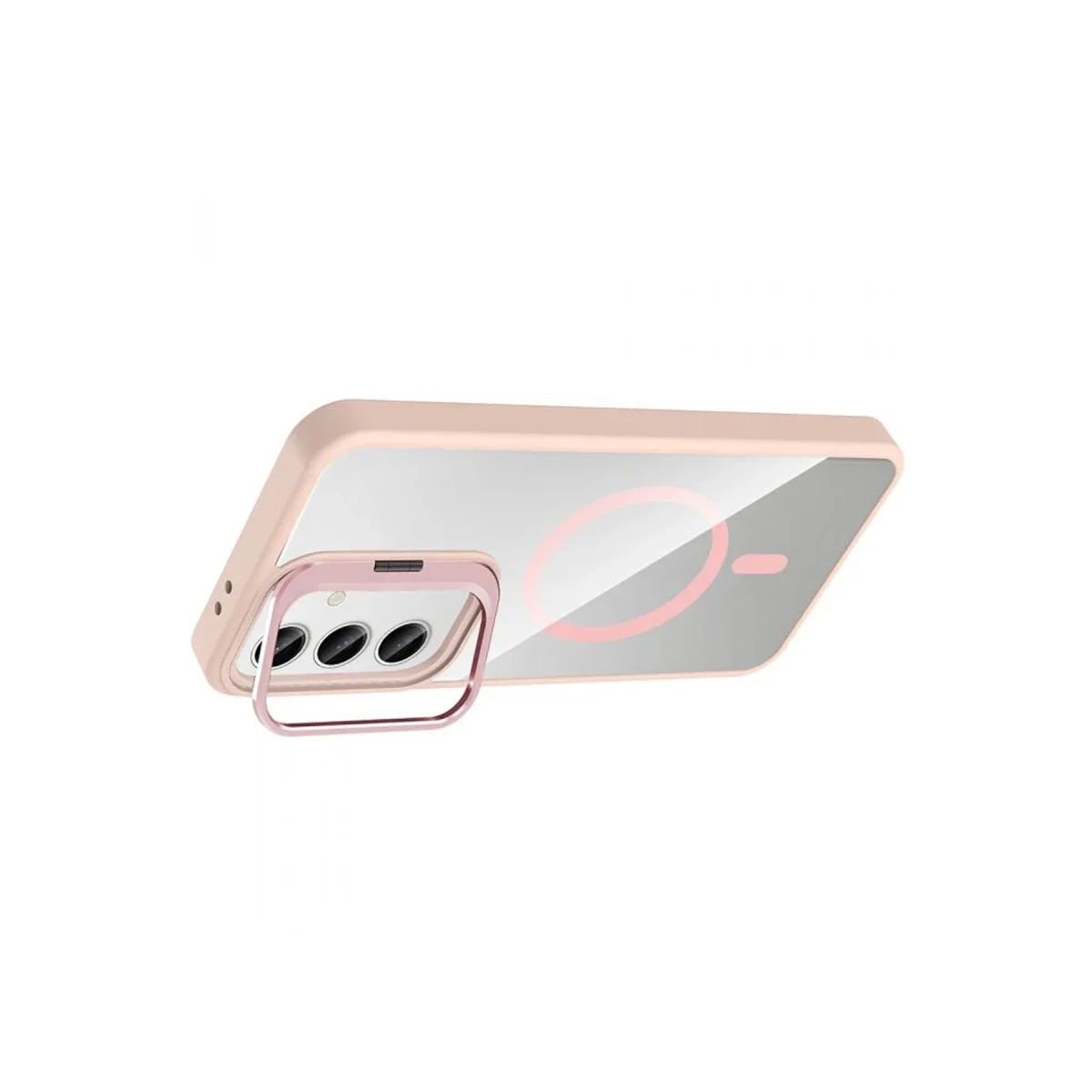 Joko Samsung Galaxy S24 FE Remim Lensli Magsafe Standlı Kapak - Pembe görsel 2