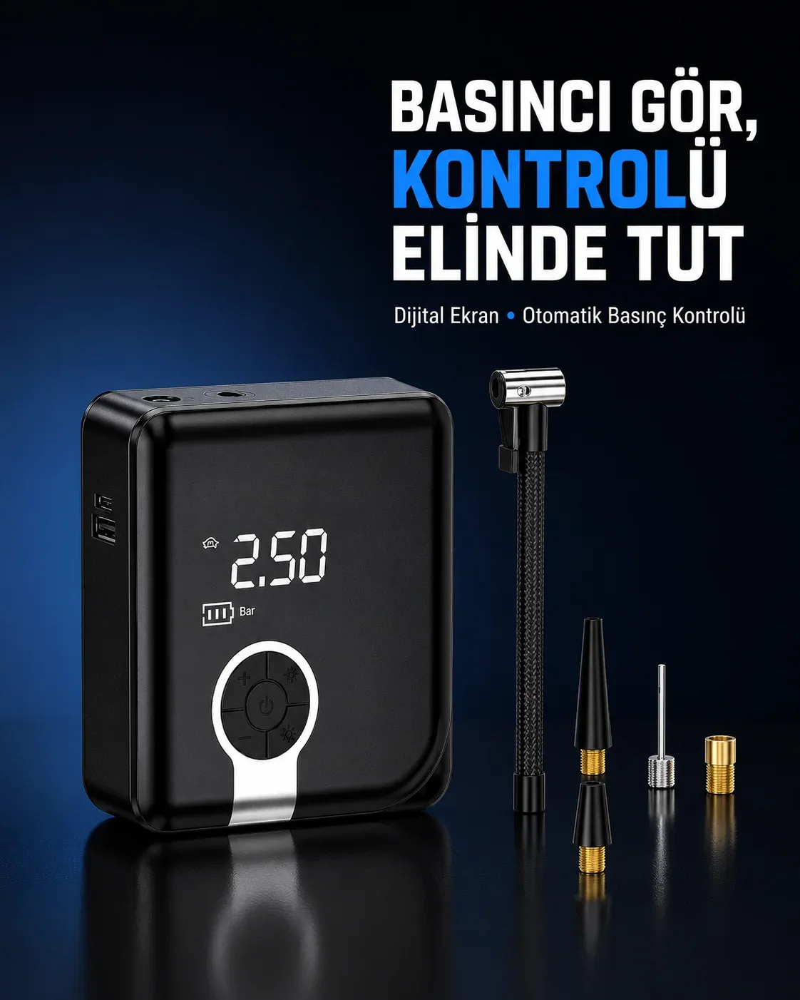 Taşınabilir Diyafram Tip Kompresör Yüksek Basınç Kapasiteli