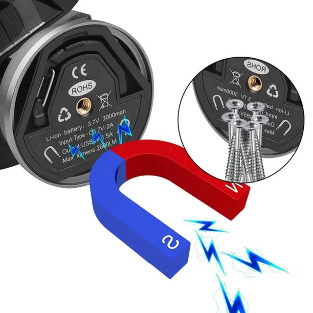 PM-24564 25 Watt USB - Type-C Girişli Cob Ledli Tek Yönlü 180 Derece Solar Çalışma Lambası görsel 4