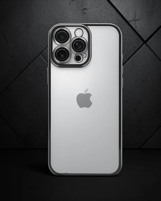 Apple İphone 16 Pro Max Kılıf Razer Lensli Silikon - Titanyum Gri