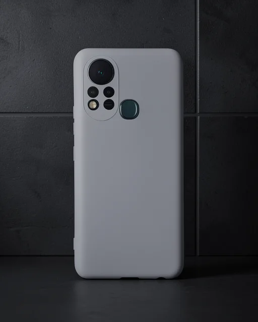 İnfinix Hot 11s Kılıf Nano İçi Kadife Silikon - Gri