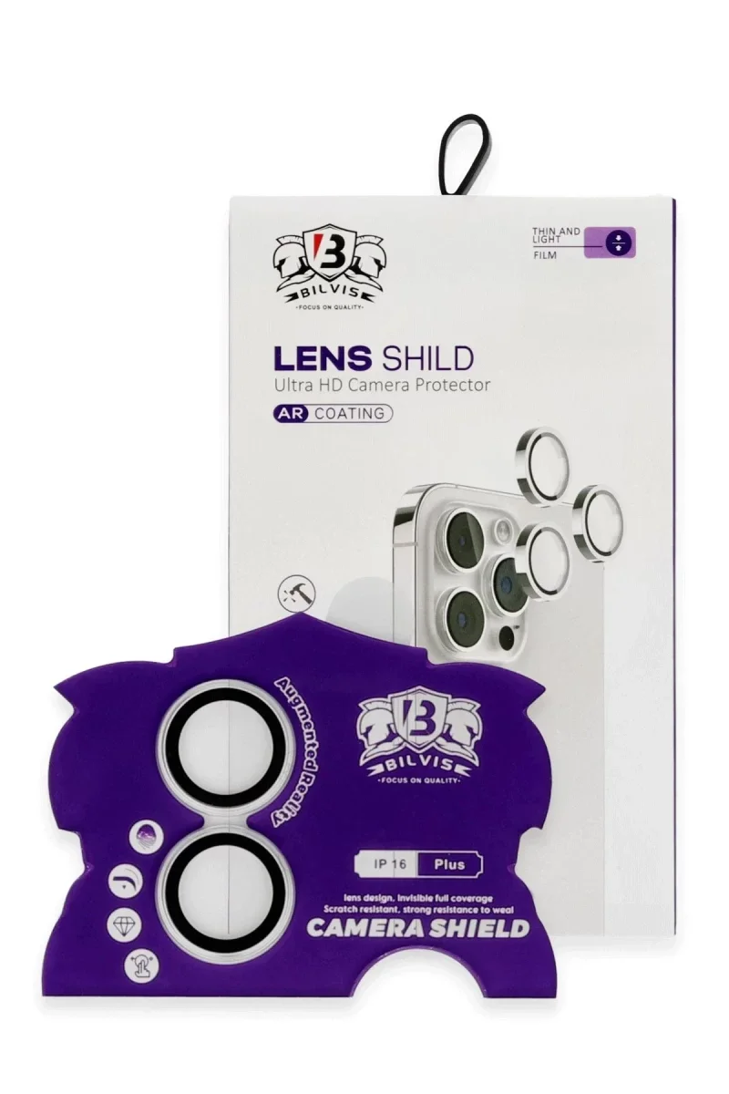 Apple iPhone 16 Bilvis Titan Kamera Lens - Gümüş