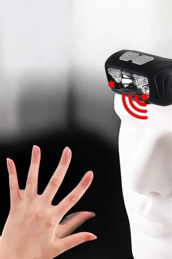 Kafa Lambası Kamp Lambası Sensörlü Şarjlı Ayarlanabilir görsel 3