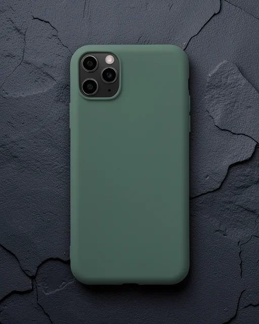 Apple İphone 11 Pro Max Kılıf Nano İçi Kadife Silikon - Yeşil