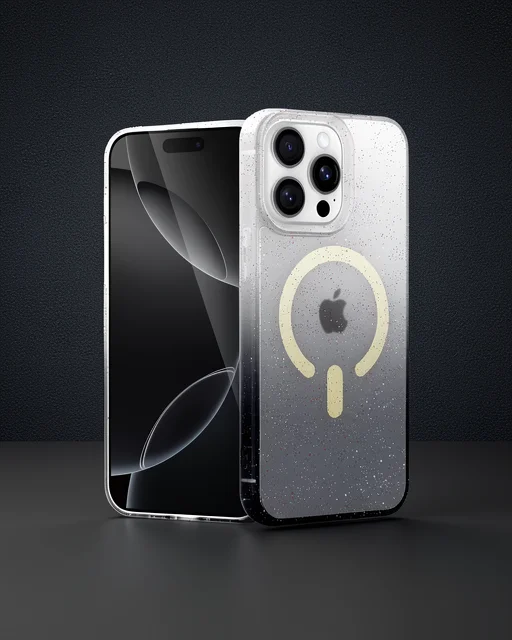 Apple İphone 15 Pro Pummel Shiny Magsafe Kapak - Siyah