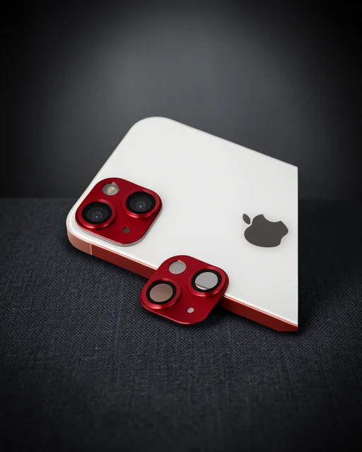 Apple İphone 13 Pers Alüminyum Kamera Lens - Kırmızı