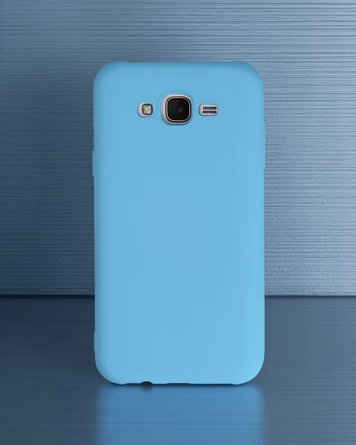 Samsung Galaxy J7 Kılıf Nano İçi Kadife Silikon - Mavi