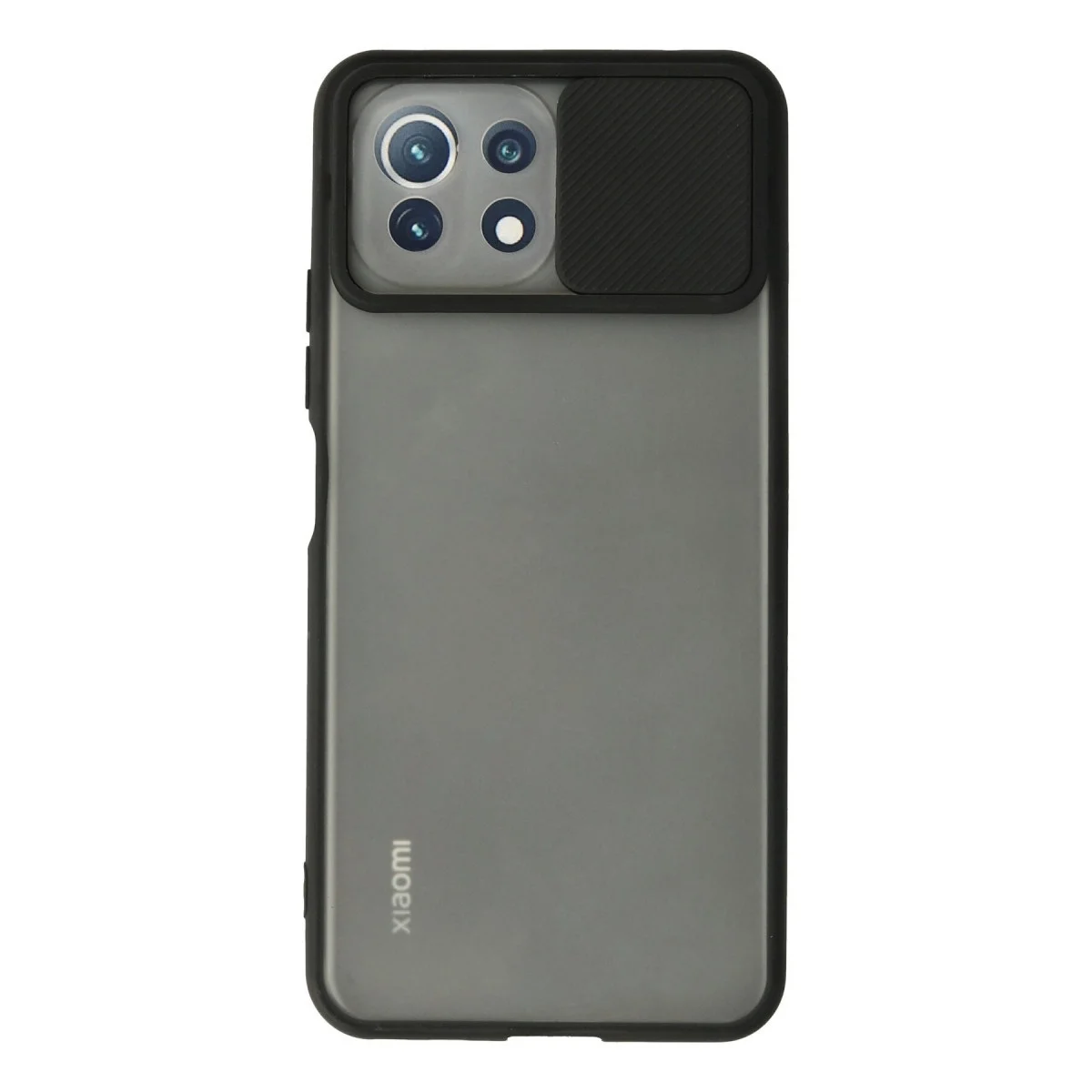 Xiaomi Mi 11 Lite Kılıf Palm Buzlu Kamera Sürgülü Silikon - Siyah