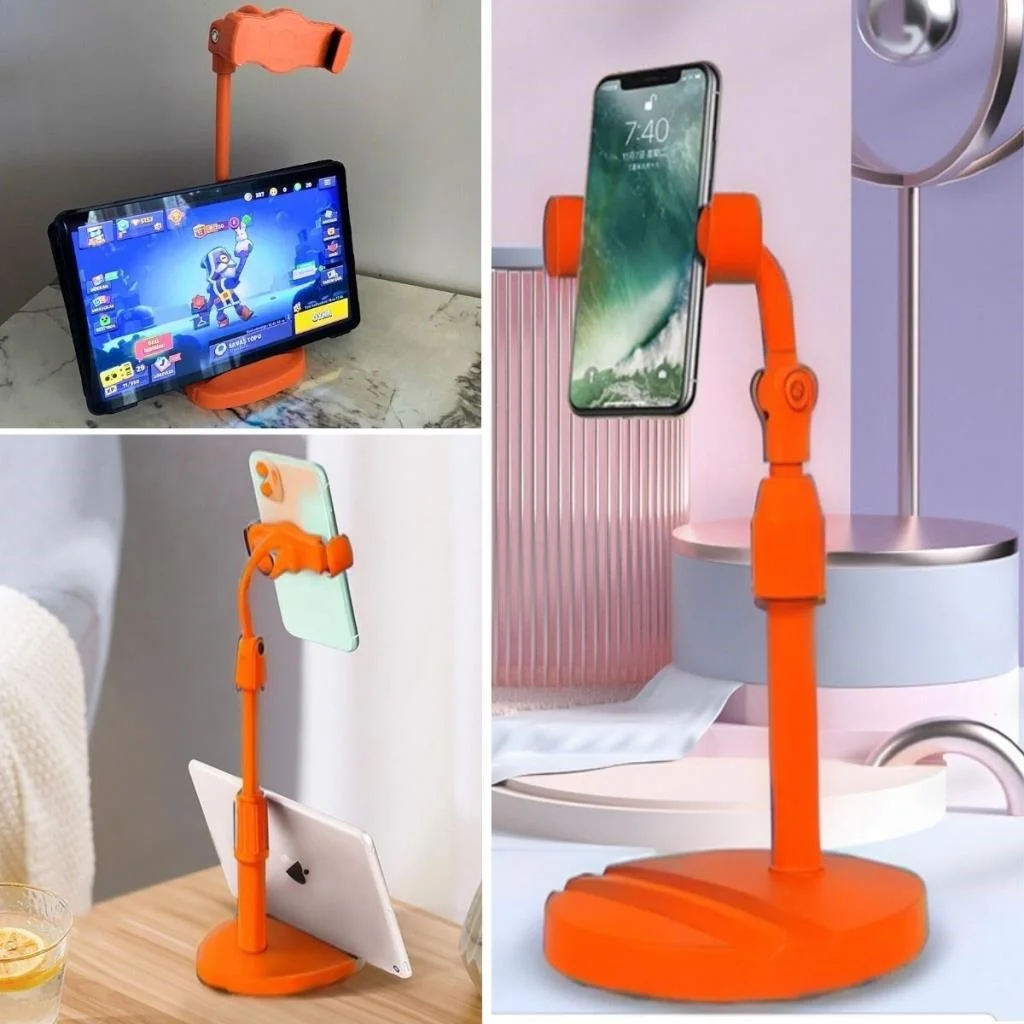 Masa Üstü Tablet ve Telefon Tutucu Plastik Aparat Turuncu Telefon Standı(adet fiyatıdır) görsel 4
