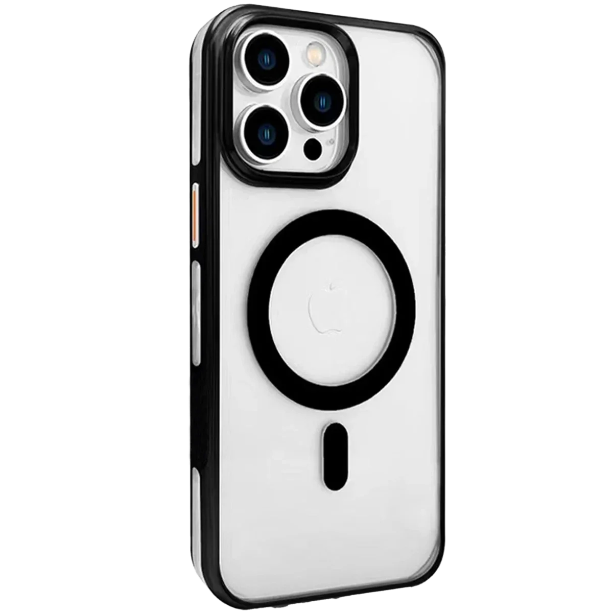 Joko Apple iPhone 15 Pro Gleam PC Sert Magsafe Kılıf - Şeffaf-Siyah
