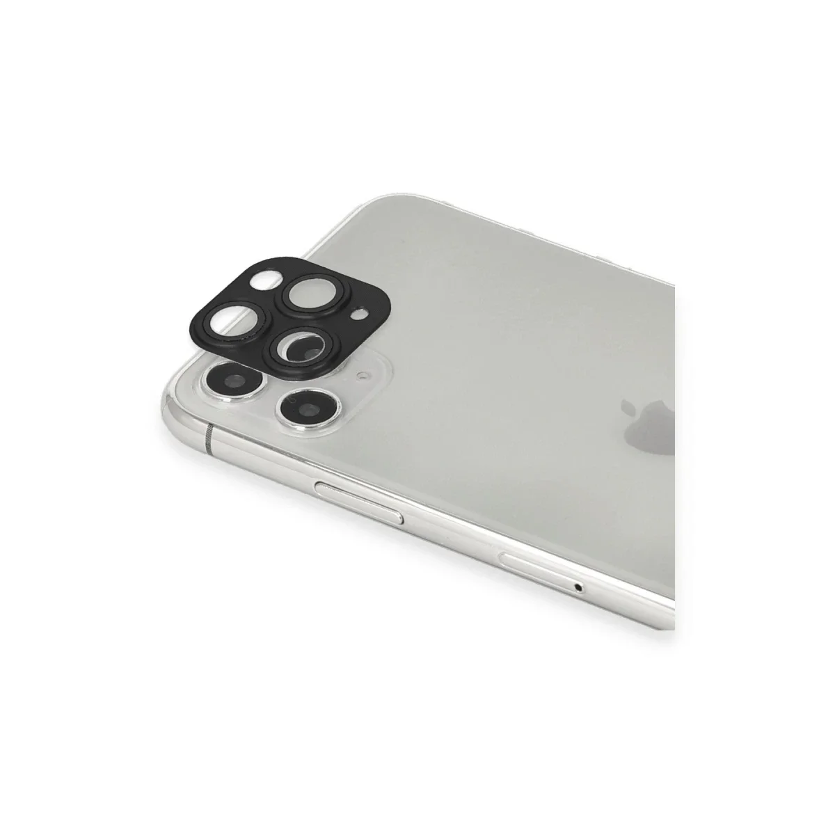 Apple iPhone 11 Pro Max Pers Alüminyum Kamera Lens - Siyah görsel 2