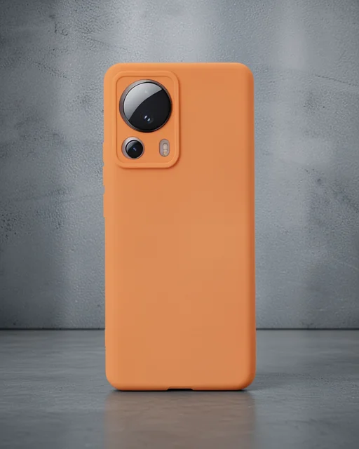 Xiaomi Mi 13 Lite Kılıf Nano İçi Kadife Silikon - Turuncu