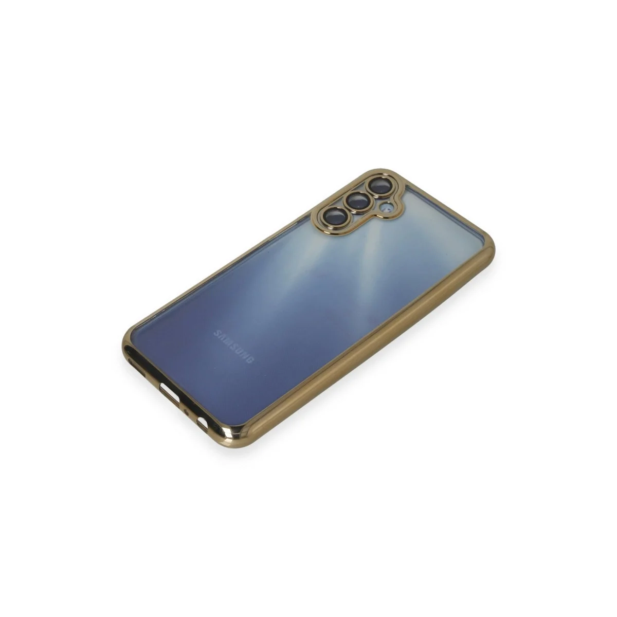 Samsung Galaxy A25 5g Kılıf Razer Lensli Silikon - Gold görsel 4