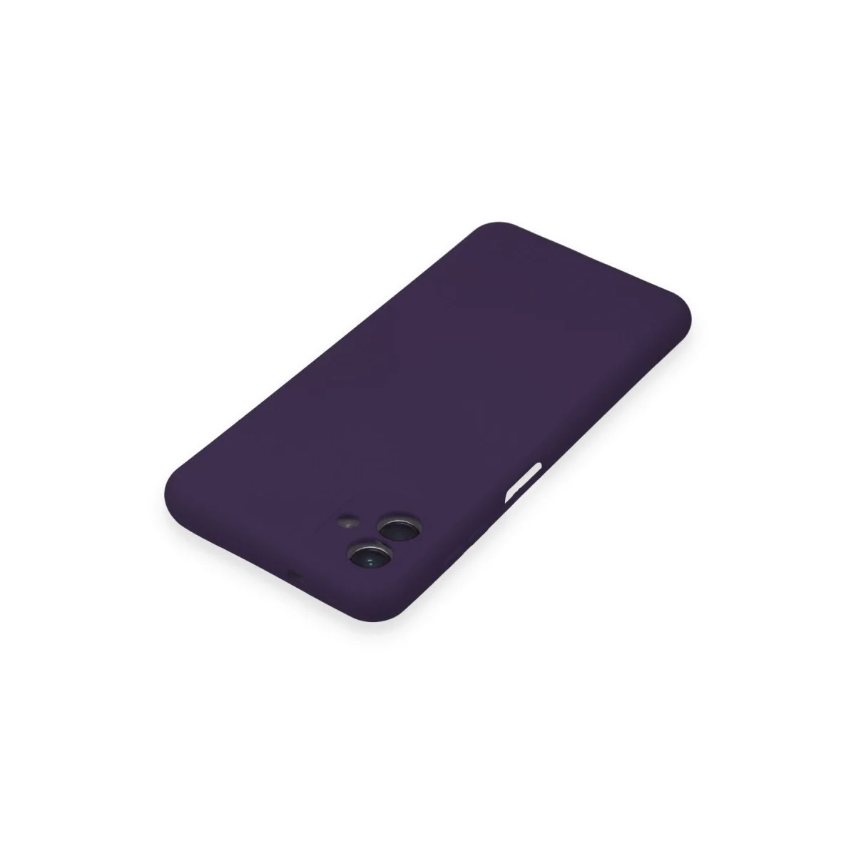 Samsung Galaxy A04 Kılıf Nano İçi Kadife Silikon - Mor görsel 4