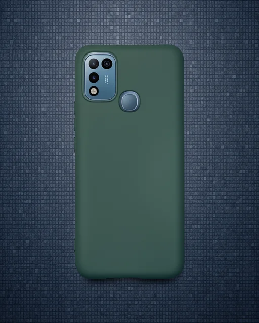 İnfinix Hot 10 Play Kılıf Nano İçi Kadife Silikon - Koyu Yeşil