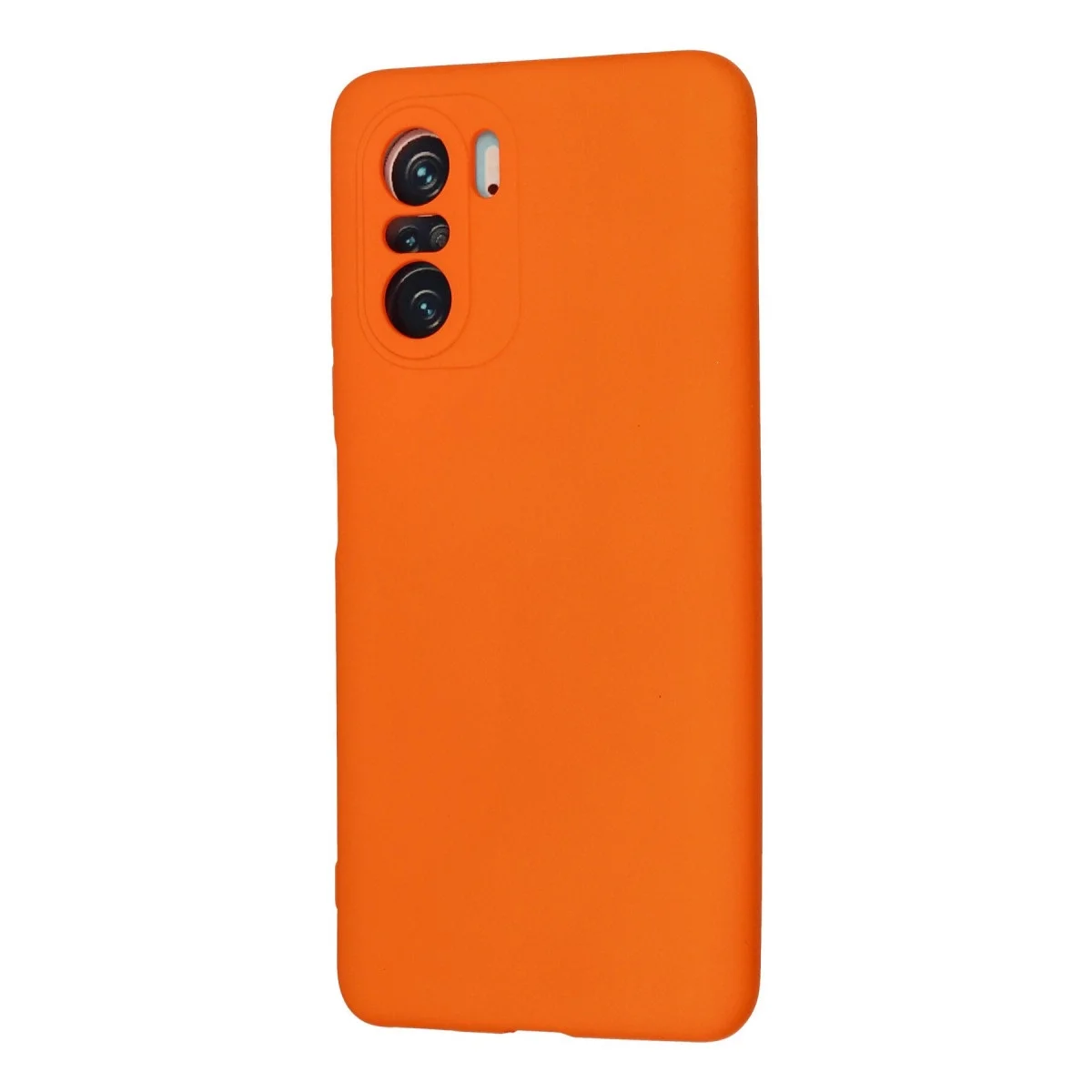 Xiaomi Poco F3 Kılıf Nano İçi Kadife Silikon - Turuncu görsel 2