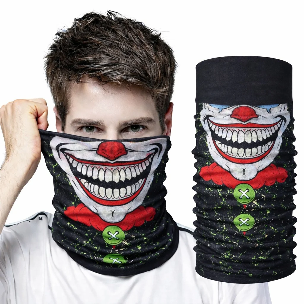 Joker Yüz Baskılı Baf Bandana - Çok Amaçlı Boyunluk Bandana 2 No görsel 2