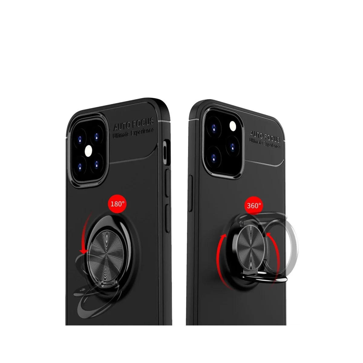 Apple İphone 12 Mini Kılıf Range Yüzüklü Silikon - Kırmızı görsel 3