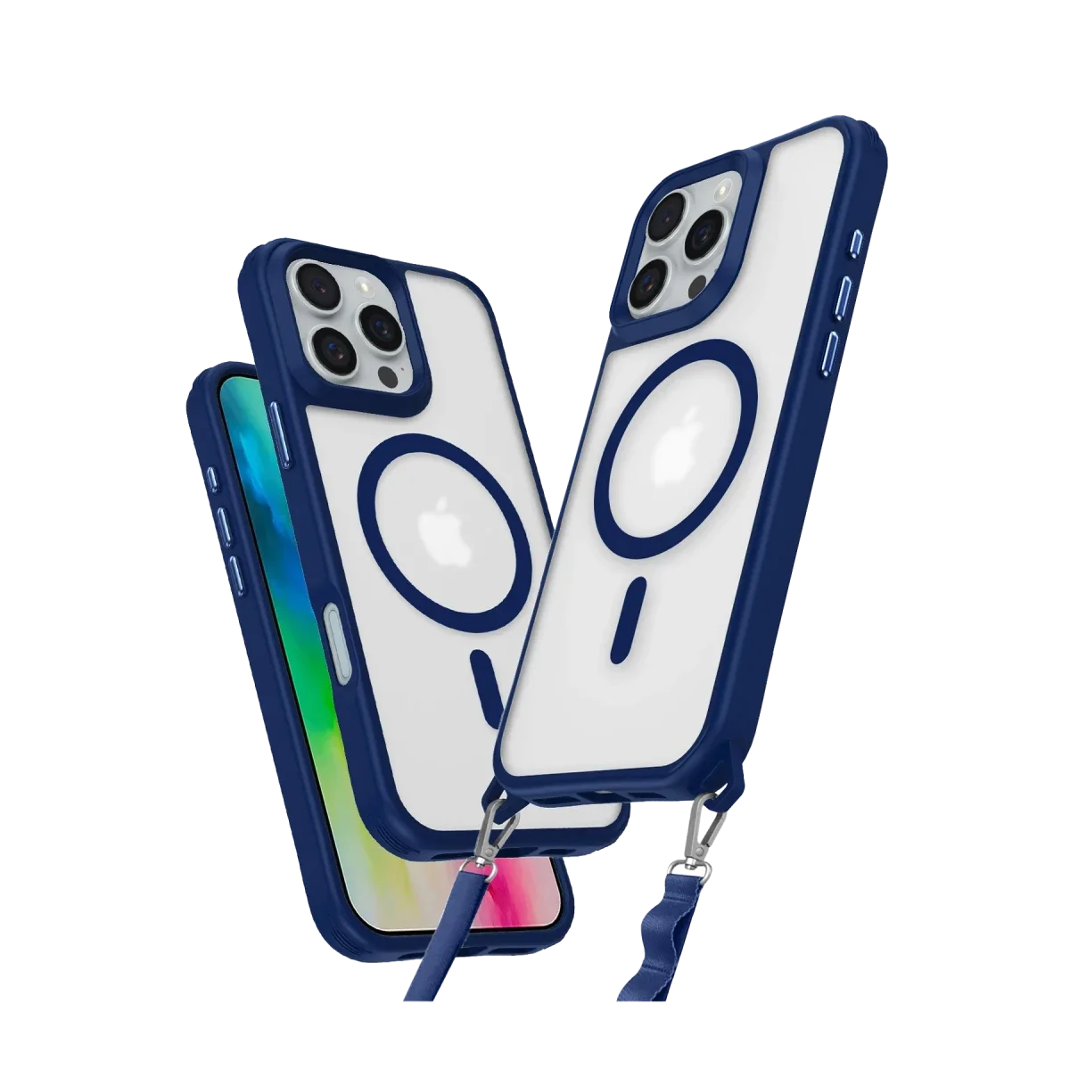 Apple iPhone 16 Pro Max Kılıf Enka Magsafe Silikon Kılıf - Lacivert