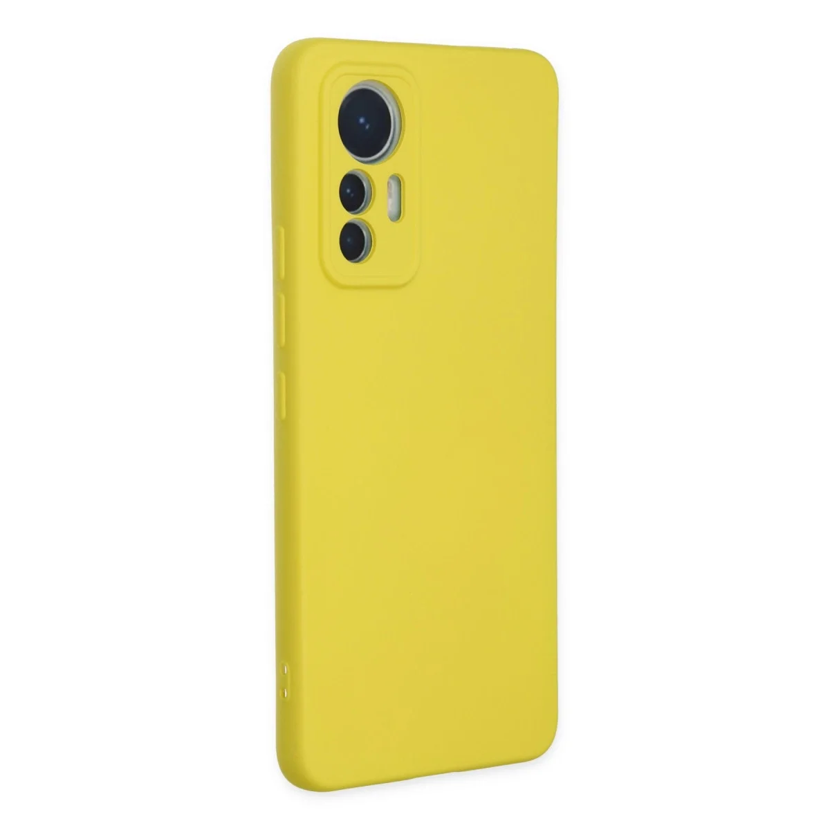 Xiaomi Mi 12 Lite Kılıf Nano İçi Kadife Silikon - Sarı görsel 2
