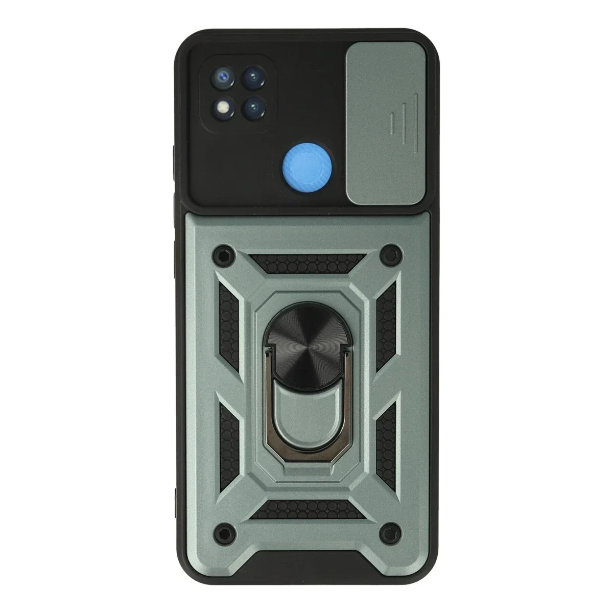 Xiaomi Redmi 9C Kılıf Pars Lens Yüzüklü Silikon - Yeşil