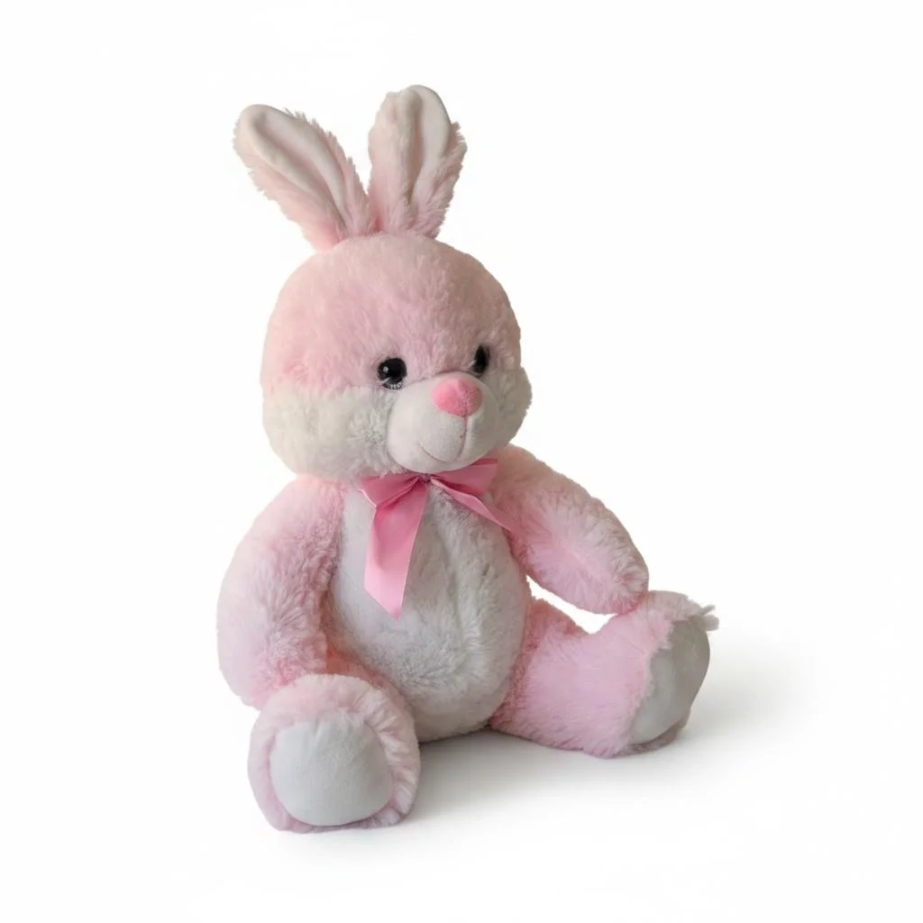 62884 PELUŞ 40CM RENKLİ PARLAK TAVŞANLAR PELUŞ OYUNCAK (adet fiyatıdır) görsel 2