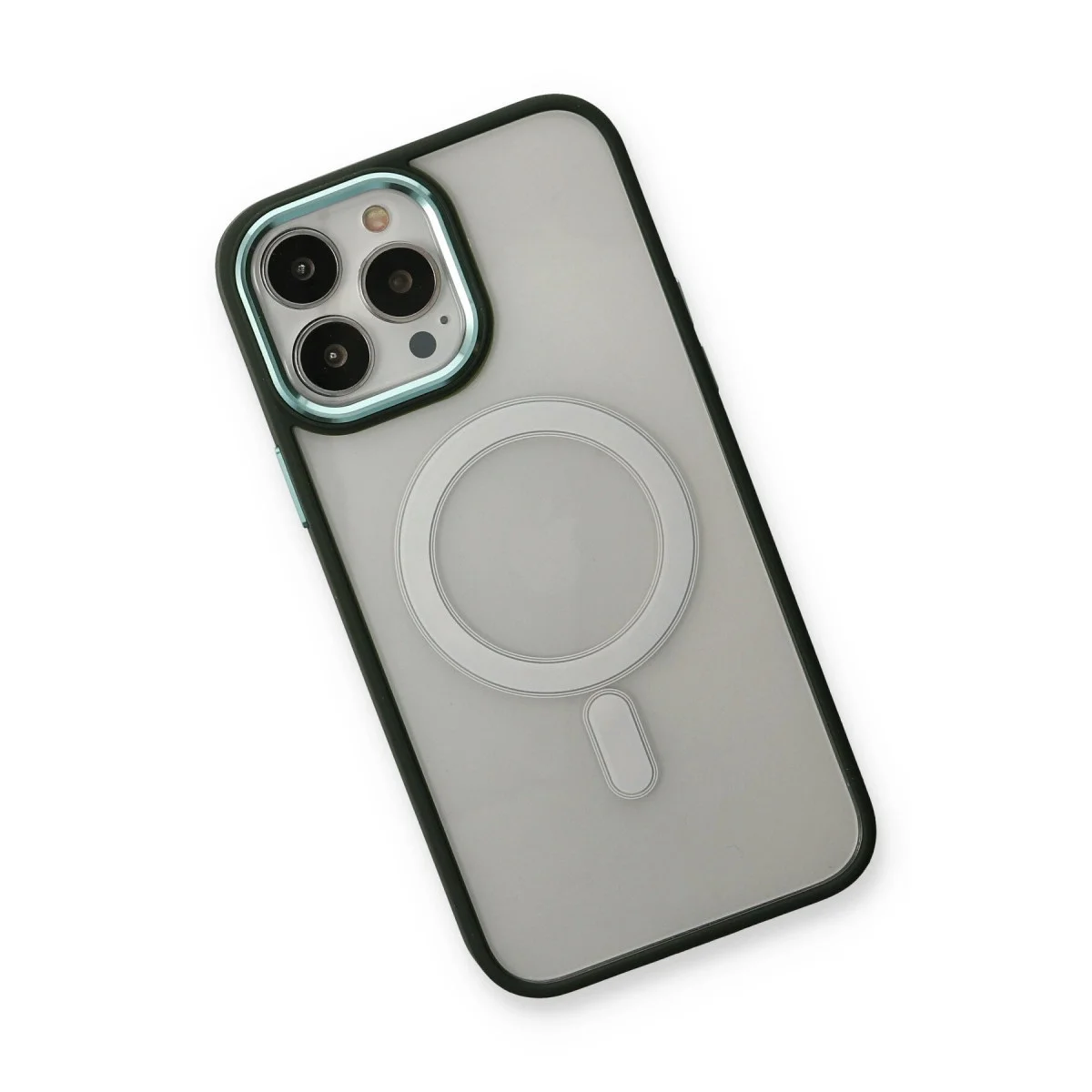 Apple İphone 14 Pro Max Kılıf Room Magneticsafe Silikon - Köknar Yeşili görsel 3