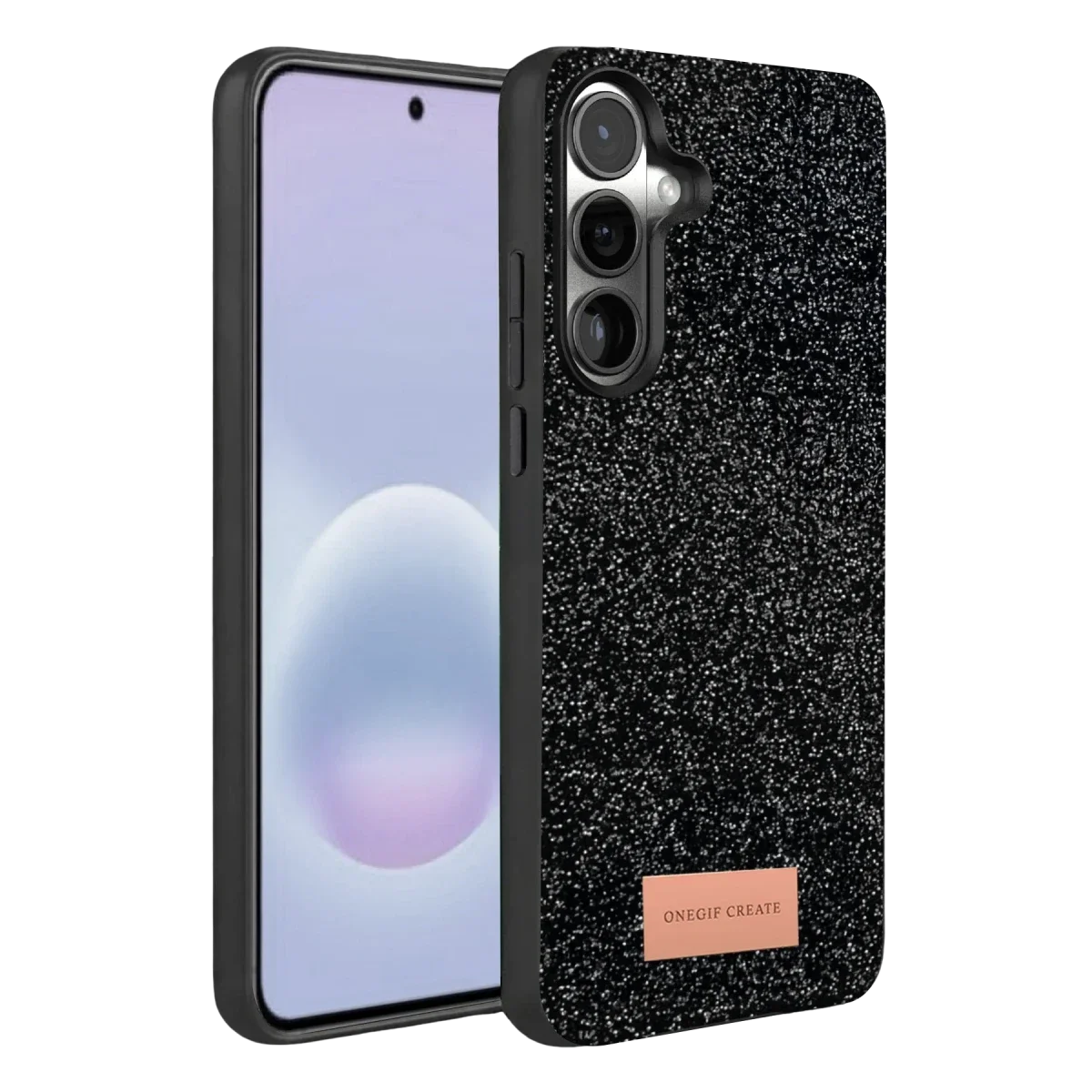 Onegif Samsung Galaxy A37 5G Bright Simli Kapak - Siyah