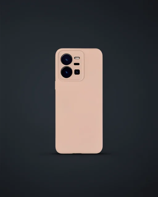 Vivo Y35 Kılıf Nano İçi Kadife Silikon - Pudra
