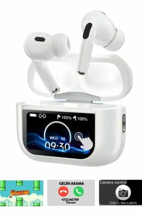 Dokunmatik Ekranlı Bluetooth Kulaklık TWS İOS Android Tüm Telefonlara Uyumlu Kulaklık Yeni Nesil görsel 5