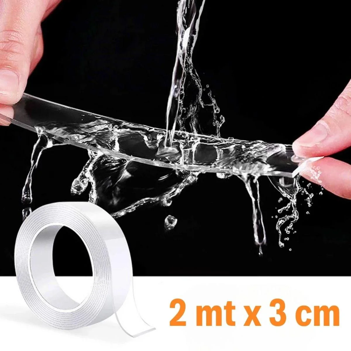 Ultra Güçlü Çift Taraflı 2 mt x 3 cm Çift Taraflı Nano Bant görsel 5