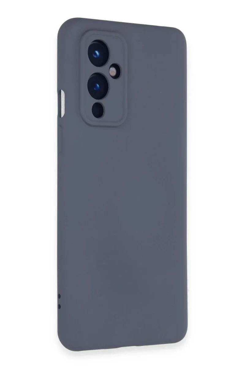 One Plus 9 Kılıf Nano içi Kadife Silikon - Gri görsel 2