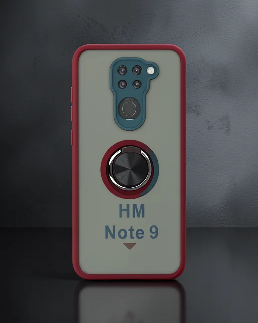 Xiaomi Redmi Note 9 Kılıf Montreal Yüzüklü Silikon Kapak - Yeşil