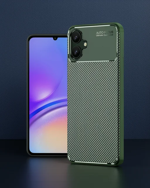 Samsung Galaxy A06 Kılıf Auto Focus Karbon Kapak - Koyu Yeşil