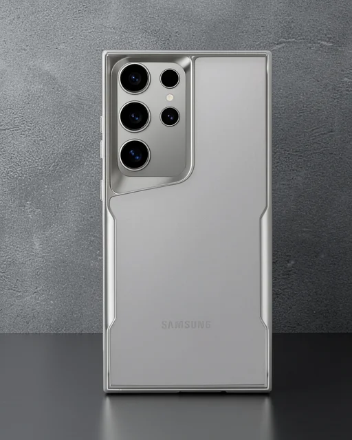 Samsung Galaxy S25 Ultra Kılıf Boyi Silikon Kapak - Titan Gri