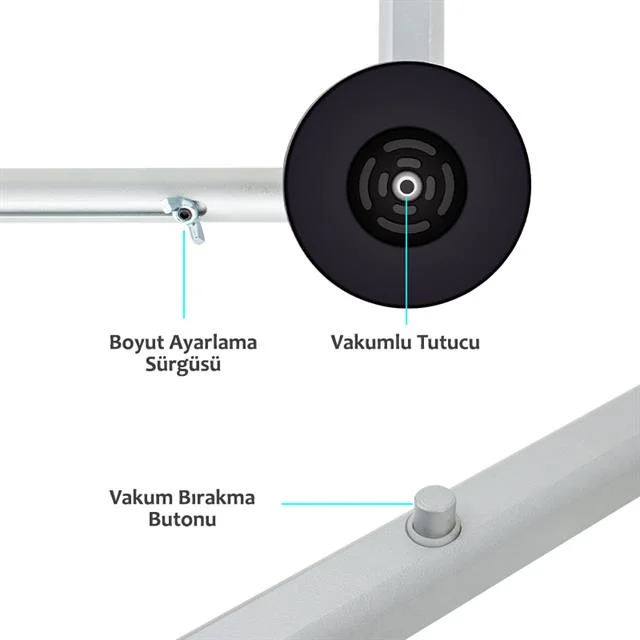 Weko 32 - 80’’ Alünyum Vakumlu Tv Panel Ekran Taşıyıcısı görsel 2