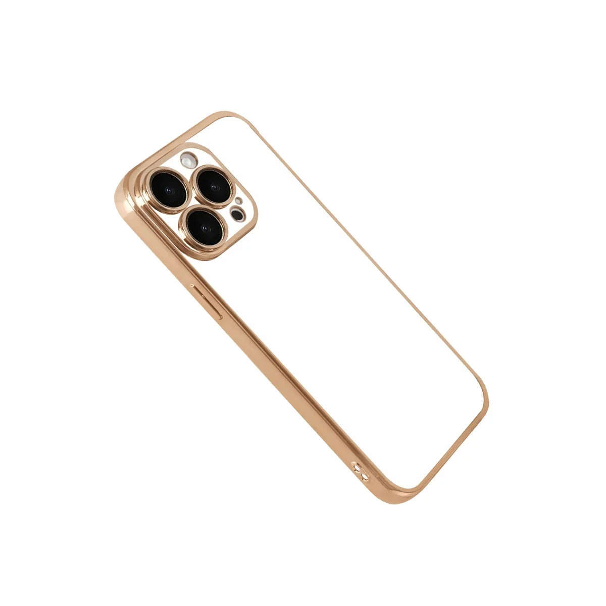Apple İphone 15 Pro Max Razer Lensli Silikon - Gold görsel 4