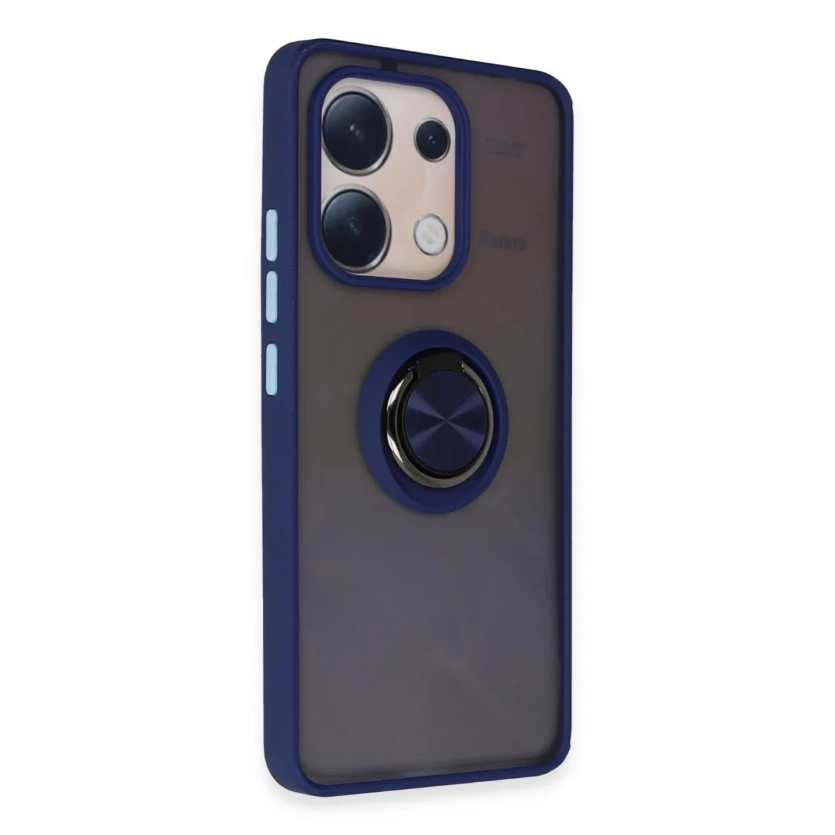 Xiaomi Redmi Note 13 4G Kılıf Montreal Yüzüklü Silikon Kapak - Lacivert görsel 2