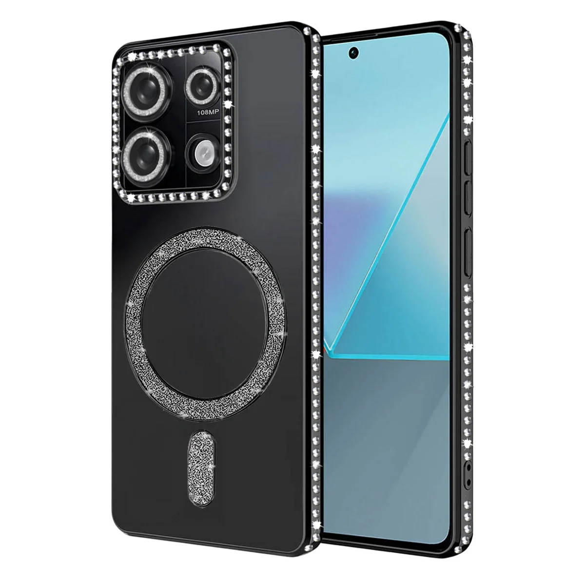 Xiao Red Note 13 Pro 4g Joke Simli Magneticsafe Kılıf - Siyah