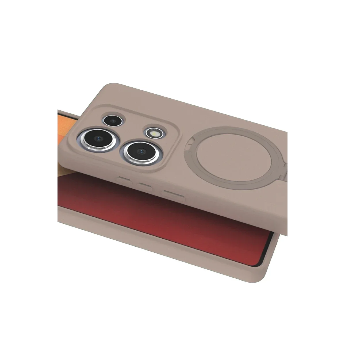 Xiaomi Redmi Note 13 Pro 4G Regal Magsafe Standlı Kapak - Çöl Titanyum görsel 3