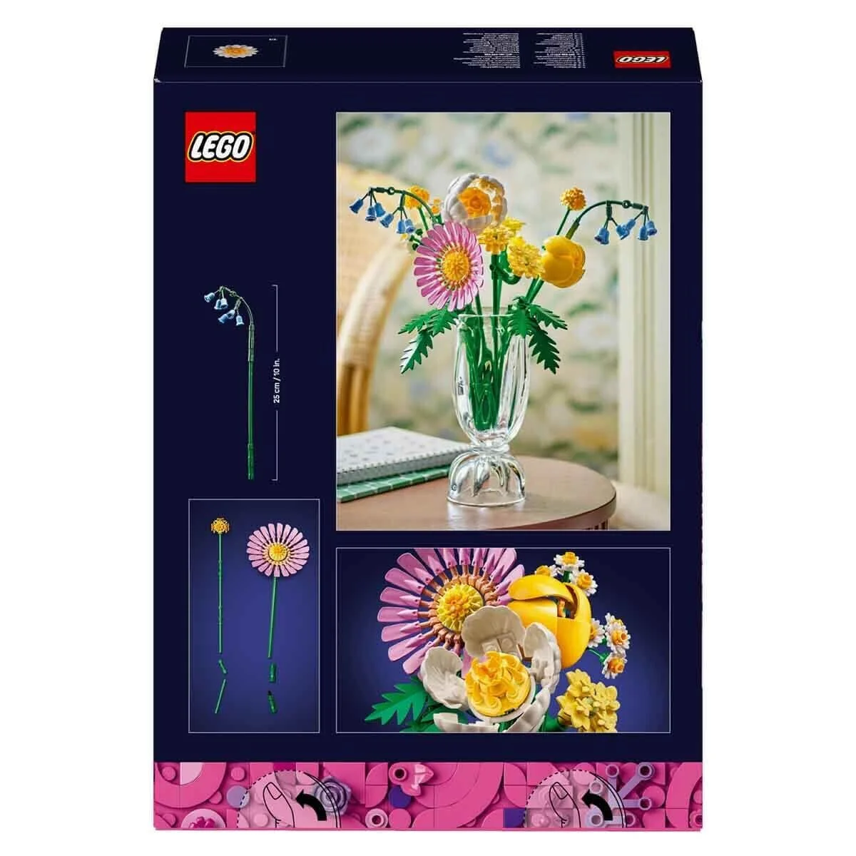 10347 Lego iconic Botanicals Pembe Çiçek Buketi 373 parça +9 yaş görsel 7