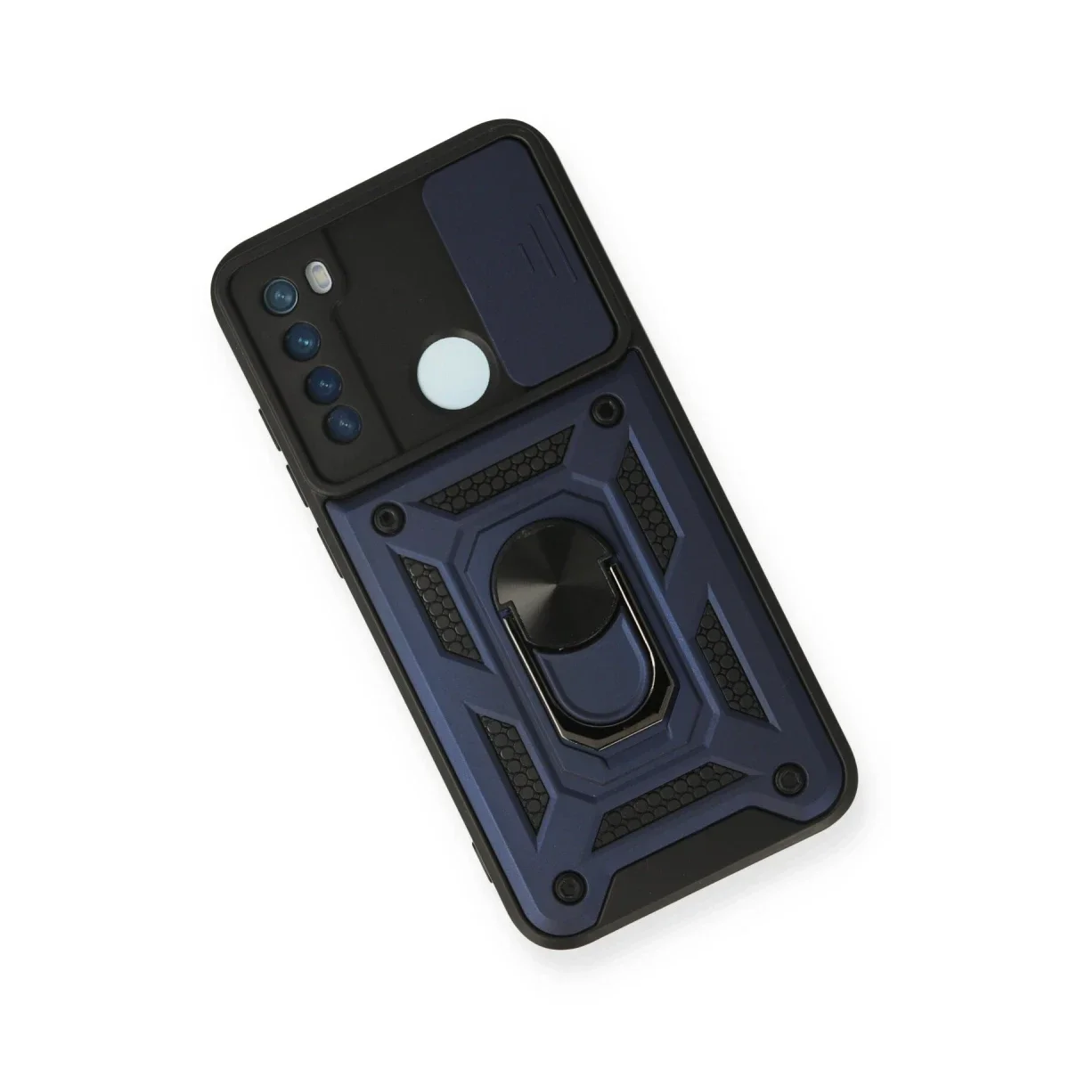 Xiaomi Redmi Note 8 Kılıf Pars Lens Yüzüklü Silikon - Lacivert görsel 3