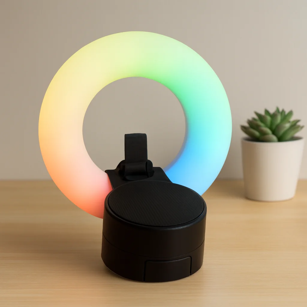 Bluetooth ni Hoparlör USB Şarjlı LED Işıklı Telefon Tutucu