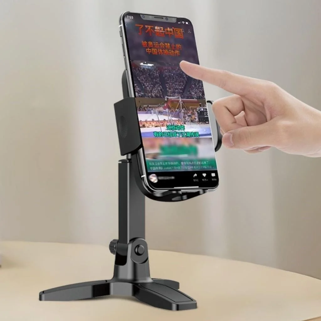 Masaüstü Telefon Standı 360 Derece Dönebilen Başlıklı Ayaklı Telefon Tripodu (adet fiyatıdır) görsel 5