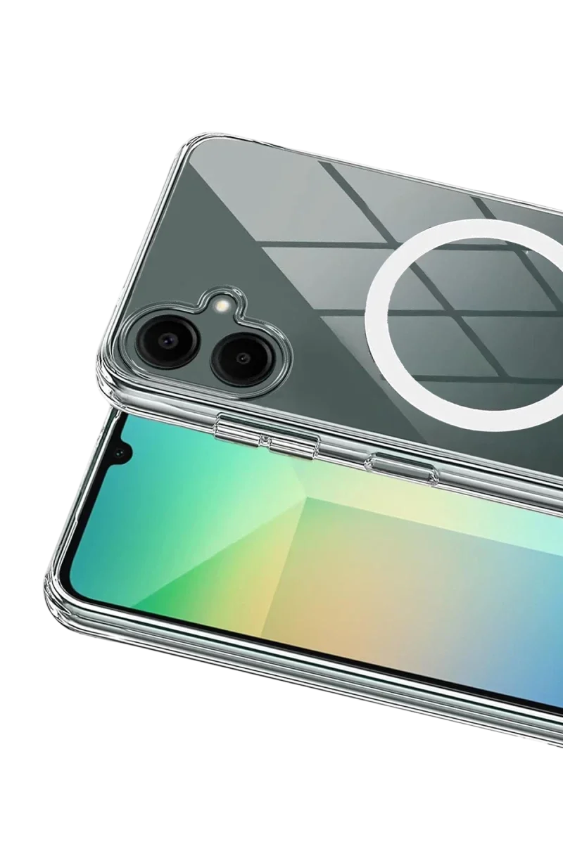 Samsung Galaxy A07 4G Combo Sert Şeffaf Magsafe Kapak - Şeffaf görsel 2