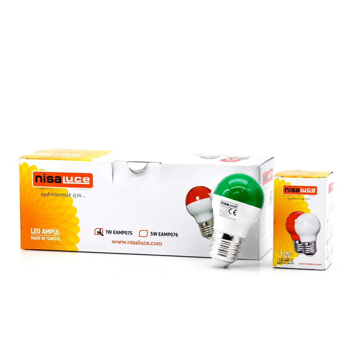 10 ADET 1W E27 YEŞiL YUVARLAK GECE LAMBASI LED AMPUL EAMP-075 görsel 2